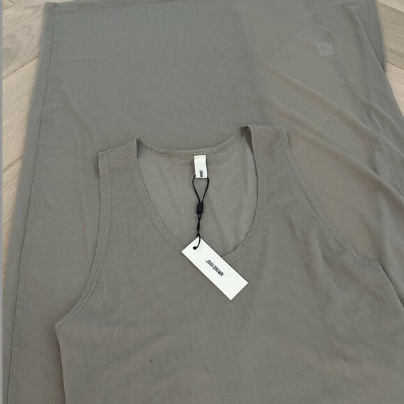 NWT Joah Brown Maxi Slit Dress - Picture 2 of 5